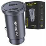 Spacecase Ładowarka samochodowa Car Charger 30W Dual Port C30CC-12 black