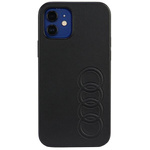 Audi Synthetic Leather iPhone 12/12 Pro 6.1" black/black hardcase AU-TPUPCIP12P-TT/D1-BK