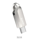Pendrive 32GB USB 3.0 (USB A + USB C) Hoco UD8 nikiel