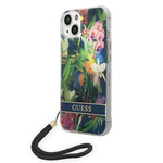 Guess GUOHCP14MHFLSB iPhone 14 Plus / 15 Plus 6.7" niebieski/blue hardcase Flower Strap