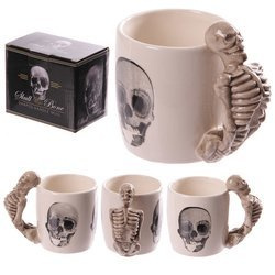 CERAMIC MUG WITH SKELETON PRINT