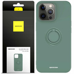 Spacecase Etui Silicone Ring iPhone 13 Pro Max dark green