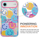 Etui Pnakqil iPhone 17, Cute smiley , pastel happy faces, kolorowe pudełko