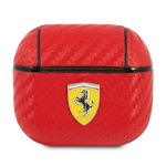 Etui Ferrari On Track PU Carbon na AirPods 3 - czerwone