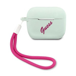 GUESS GUACAPLSVSBF AIRPODS PRO COVER NIEBIESKI FUKSJA/BLUE FUSCHIA SILICONE VINTAGE