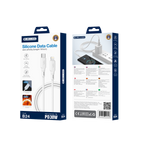 JELLICO kabel B24 USB-C - Lightning PD 30W 1M Biały