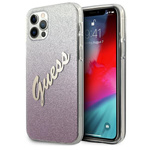 Guess GUHCP12LPCUGLSPI iPhone 12 Pro Max6,7" różowy/pink hardcase Glitter Gradient Script
