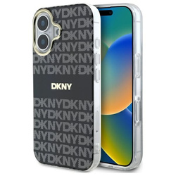 DKNY DKHMP16SHRHSEK iPhone 16 6.1"       czarny/black hardcase Repeat Texture Pattern With Stripe