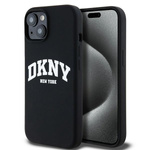 DKNY DKHMP14SSNYACH iPhone 14 / 15 / 136.1" czarny/black hardcase Liquid Silicone White Printed Logo MagSafe