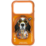 Etui Nimmy Cool&Cute 2.0 Dog do iPhone   17 Pro z magnetyczną zawieszką pomarańczowy