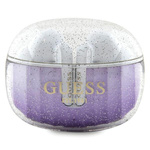 Guess słuchawki Bluetooth GUTWSHDGKEEUTWS + stacja dokująca fioletowy/purple Glitter Gradient