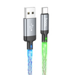 Kabel USB A do USB C Hoco 3A 1 m U112 szary