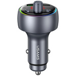 Ładowarka samochodowa USAMS CC328 30W    1xUSB-A 1xUSB-C Bluetooth FM tarnish