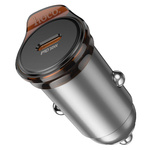 Ładowarka samochodowa Hoco USB C QC PD 30W NZ16 szara