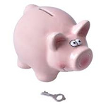 CERAMIC TREASURE IN THE SHAPE OF A PIG