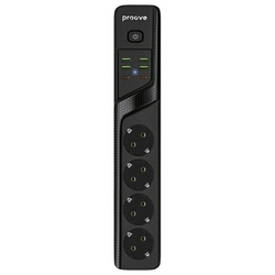 Proove Listwa zasilająca 2m 2500W Power Socket P-04 (4xAC + 4xUSB + 2xType-C) czarny/black