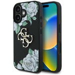 Etui Guess Grained Roses Big 4G logo do  iPhone 16 czarny