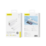 FONENG ładowarka sieciowa EU63 2.4A 12W 2xUSB + kabel Lightning Biały