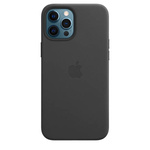 APPLE LEATHER CASE MHKM3ZM/A IPHONE 12 PRO MAX BLACK ORIGINAL SEAL