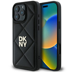 DKNY DKHCP16LPQDSLK iPhone 16 Pro 6.3"czarny/black Quilted Stack Logo