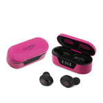 Guess słuchawki Bluetooth GUTWST31EMTWS + stacja dokująca magenta