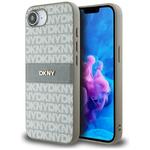 Etui DKNY Repeat Texture Pattern with    Tonal Stripe do iPhone 16e beżowy