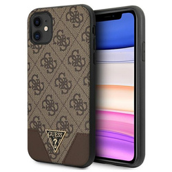 Guess GUHCN61PU4GHBR iPhone 11 6,1" / Xr6,1" brązowy/brown hardcase 4G Triangle Collection