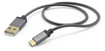 Hama USB-C Charging and Data Transfer Cable Metal USB-A 2.0 Male to USB-C, 1.5 m