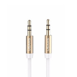 USAMS Adapter audio jack 3,5m - 3,5m 1mbiały/white YP102 (YP-01)