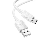 Kabel USB A do USB C Hoco 3A 1 m X107 biały
