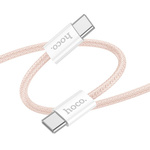 EOL Kabel USB C do USB C Hoco QC3.0 PD 3A 60W 1 m X104 różowy