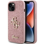 Guess GUHCP15SHG4SGP iPhone 15 / 14 / 13 6.1" różowy/pink hardcase Glitter Script Big 4G