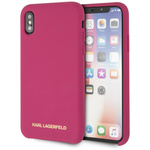 Karl Lagerfeld KLHCPXSLROG iPhone X/Xs hardcase fuksja/fushia Silicone