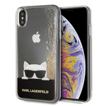 KARL LAGERFELD KLHCI65CHPEE IPHONE XS MAX GOLD/GOLD HARD CASE LIQUIDTER