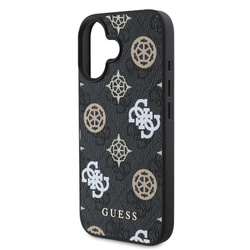 Guess PU 4G Peony MagSafe Case for iPhone 16 Black