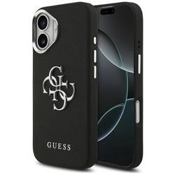 Etui Guess Grained Big 4G Classic Logo   do iPhone 17 czarny