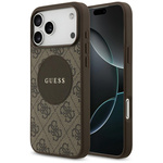 Etui Guess 4G Circle Classic Logo        MagSafe do iPhone 17 Pro Max brązowy