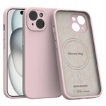 Spacecase Etui Silicone Mag iPhone 15 baby pink