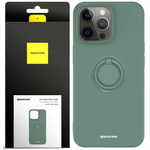 Spacecase Etui Silicone Ring iPhone 13 Pro dark green