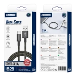 JELLICO cable B28 USB-C 3.1A 1M Black