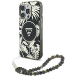 Etui Guess Palm Trees Triangle Pearl     Strap MagSafe do iPhone 16  Pro Max czarny