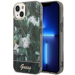 Guess GUHCP14SHGJGHA iPhone 14 / 15 / 13 6.1" zielony/green hardcase Jungle Collection