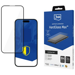 Szkło hartowane 3MK HardGlass Max do     Apple iPhone 16 Pro/17 czarny