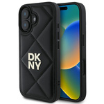 DKNY DKHCP16SPQDSLK iPhone 16 6.1"czarny/black Quilted Stack Logo