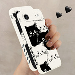 Etui Pnakqil iPhone 17 Pro, jasne silikonowe, sweet cats funny design pudełko