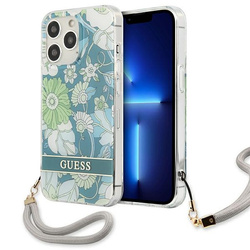 Guess GUHCP13XHFLSN iPhone 13 Pro Max6,7" zielony/green hardcase Flower Strap