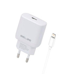 Beline Ład. siec. 1x USB-C 30W + kabel lightning biała /white PD 3.0  BLNCW30L GaN