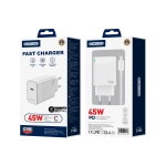 JELLICO ładowarka sieciowa C105 GaN PD 45W 1xUSB-C + kabel USB-C - USB-C Biały