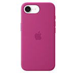 Silicone case for iPhone 16e – Fuschcia MD3W4ZM/A open package