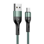 USAMS Kabel pleciony U55 2A micro USB 1szt. for set U55 zielony/green 1m SJ450USBSG02 (US-SJ450)